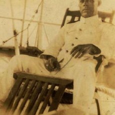 David Edmund Morris 1920's Puerto Rico Photo of D.E. Morris on a ship while he was a Chief Engineer of the USS Ranger