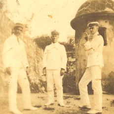 cir 1920 - David Edmund Morris, Chief Engineer, USS Ranger. David Edmund Morris is the officer in the middle of the photo.