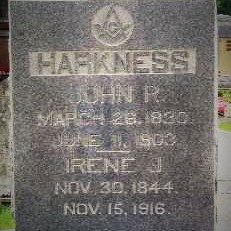 Biloxi Pioneers - John Rankin Harkness and his wife, Irene Jordan Harkness. Old Biloxi Cemetery, Biloxi, Harrison County, Mississippi