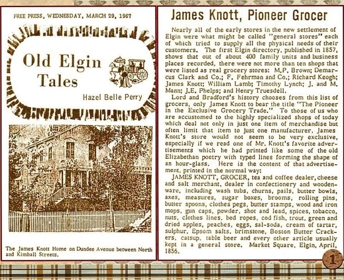 James Knott - Elgin Pioneer Grocer 1